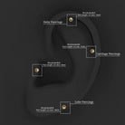 Rosec Jewels-Freshwater Pearl Solitaire Celestial Earring with Enamel