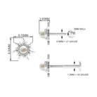 Rosec Jewels-Freshwater Pearl Solitaire Sunburst Earring