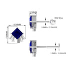 Rosec Jewels-Real Blue Sapphire Solitaire Cartilage Earring