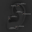 Rosec Jewels-Real Blue Sapphire Solitaire Cartilage Earring