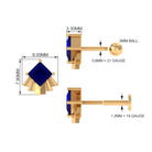 Rosec Jewels-Real Blue Sapphire Solitaire Cartilage Earring