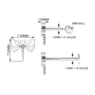 Rosec Jewels-Genuine Diamond Dragon Fly Earring for Helix Piercing