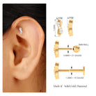 Real Diamond Infinity Tragus Earring for Women Natural - ( HI-SI ) - Rosec Jewels