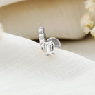 Moissanite Unique Bar Earring for Tragus Piercing D-VS1 - Rosec Jewels