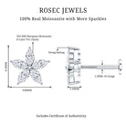 Marquise Cut Moissanite Floral Earring for Cartilage Piercing D-VS1 - Rosec Jewels