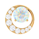 Ethiopian Opal and Diamond Circle Cartilage Earring AAA - Rosec Jewels