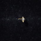 Dainty Diamond Beaded Conch Earring Natural - ( HI-SI ) - Rosec Jewels