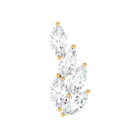 Marquise Moissanite Leaf Earring for Helix Piercing D-VS1 - Rosec Jewels