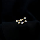 Certified Moissanite Capricorn Zodiac Ear Crawler Earring D-VS1 - Rosec Jewels