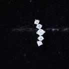Certified Moissanite Curved Crawler Earring with Flat Back D-VS1 - Rosec Jewels