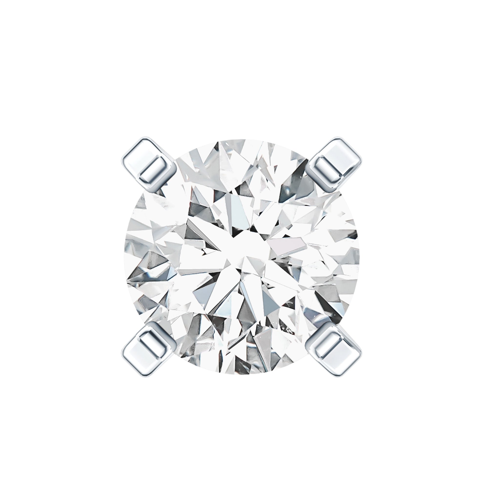 Minimalist Peg Head Set Diamond Nose Pin Stud Natural - ( HI-SI ) - Rosec Jewels