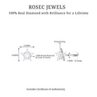 Minimal Diamond Star Celestial Earring for Helix Piercing Natural - ( HI-SI ) - Rosec Jewels