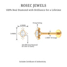 Rosec Jewels-Vintage Inspired Oval Diamond Cartilage Earring