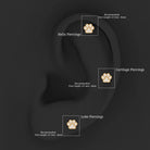 Rosec Jewels-Certified Diamond Paw Cartilage Earring