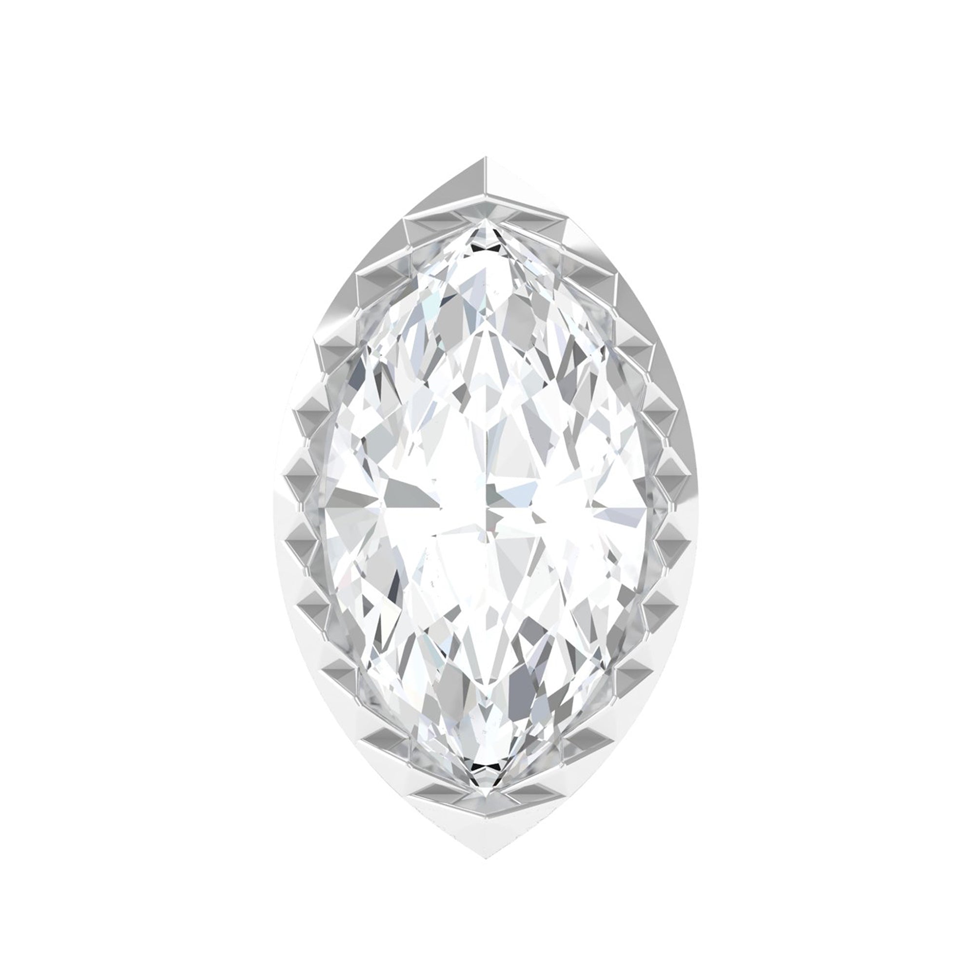 Marquise Diamond Solitaire Earring for Tragus Piercing Natural - ( HI-SI ) - Rosec Jewels