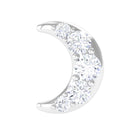 Round Cut Diamond Crescent Moon Cartilage Earring Natural - ( HI-SI ) - Rosec Jewels