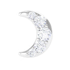 Rosec Jewels-Round Cut Diamond Crescent Moon Cartilage Earring
