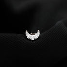 Rosec Jewels-Round Cut Diamond Crescent Moon Cartilage Earring