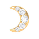 Round Cut Diamond Crescent Moon Cartilage Earring Natural - ( HI-SI ) - Rosec Jewels