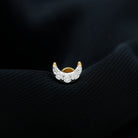 Rosec Jewels-Round Cut Diamond Crescent Moon Cartilage Earring