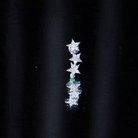 Diamond 3 Star Crawler Earring for Cartilage Piercing Natural - ( HI-SI ) - Rosec Jewels