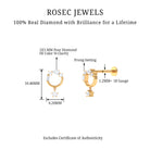 Rosec Jewels-Natural Diamond Circle Drop Earring with Flat Back