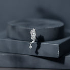 Brilliant Cut Diamond Wing Helix Drop Earring with Flat Back Natural - ( HI-SI ) - Rosec Jewels