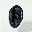 Brilliant Cut Diamond Wing Helix Drop Earring with Flat Back Natural - ( HI-SI ) - Rosec Jewels
