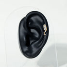 Brilliant Cut Diamond Wing Helix Drop Earring with Flat Back Natural - ( HI-SI ) - Rosec Jewels