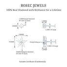 Marquise Diamond Flower Cartilage Earring Set Natural - ( HI-SI ) - Rosec Jewels