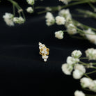 Rosec Jewels-Simple Diamond Curved Helix Earring with Flat Back