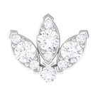 Rosec Jewels-Certified Diamond Lotus Flower Earring with Flat Back