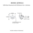 Rosec Jewels-Certified Diamond Lotus Flower Earring with Flat Back