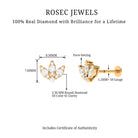 Rosec Jewels-Certified Diamond Lotus Flower Earring with Flat Back