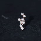 Diamond Leo Constellation Crawler Earring for Helix Piercing Lab - ( EF-VS ) - Rosec Jewels