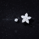 Marquise Diamond Flower Cartilage Earring Set Lab - ( EF-VS ) - Rosec Jewels
