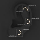 Rosec Jewels-Certified Diamond Half Circle Earring for Piercing