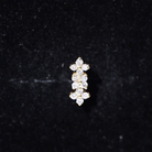 Diamond Flower Crawler Earring for Helix Piercing Lab - ( EF-VS ) - Rosec Jewels