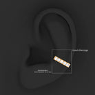 Certified Diamond Helix Huggie Hoop Earring Lab - ( EF-VS ) - Rosec Jewels