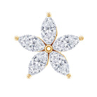 Marquise Diamond Floral Upper Lobe Earring Lab - ( EF-VS ) - Rosec Jewels