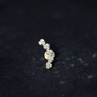Diamond Heart Crawler Earring for Helix Piercing Lab - ( EF-VS ) - Rosec Jewels