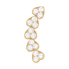 Rosec Jewels-Diamond Heart Crawler Earring for Helix Piercing
