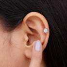 Rosec Jewels-Certified Diamond Star Earring for Helix Piercing