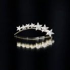 Certified Diamond Star Ear Cuff Earring for Helix Piercing Lab - ( EF-VS ) - Rosec Jewels