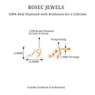 Rosec Jewels-Certified Diamond Libra Constellation Piercing Earring