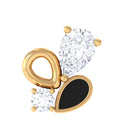 Rosec Jewels-Diamond Helix Earring with Black Enamel