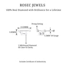 Rosec Jewels-Certified Diamond Aries Zodiac Constellation Earring for Helix Piercing