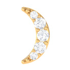Natural Diamond Moon Earring for Cartilage Piercing Natural - ( HI-SI ) - Rosec Jewels
