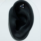 Blue Sapphire and Freshwater Pearl Cartilage Earring AAA - Rosec Jewels