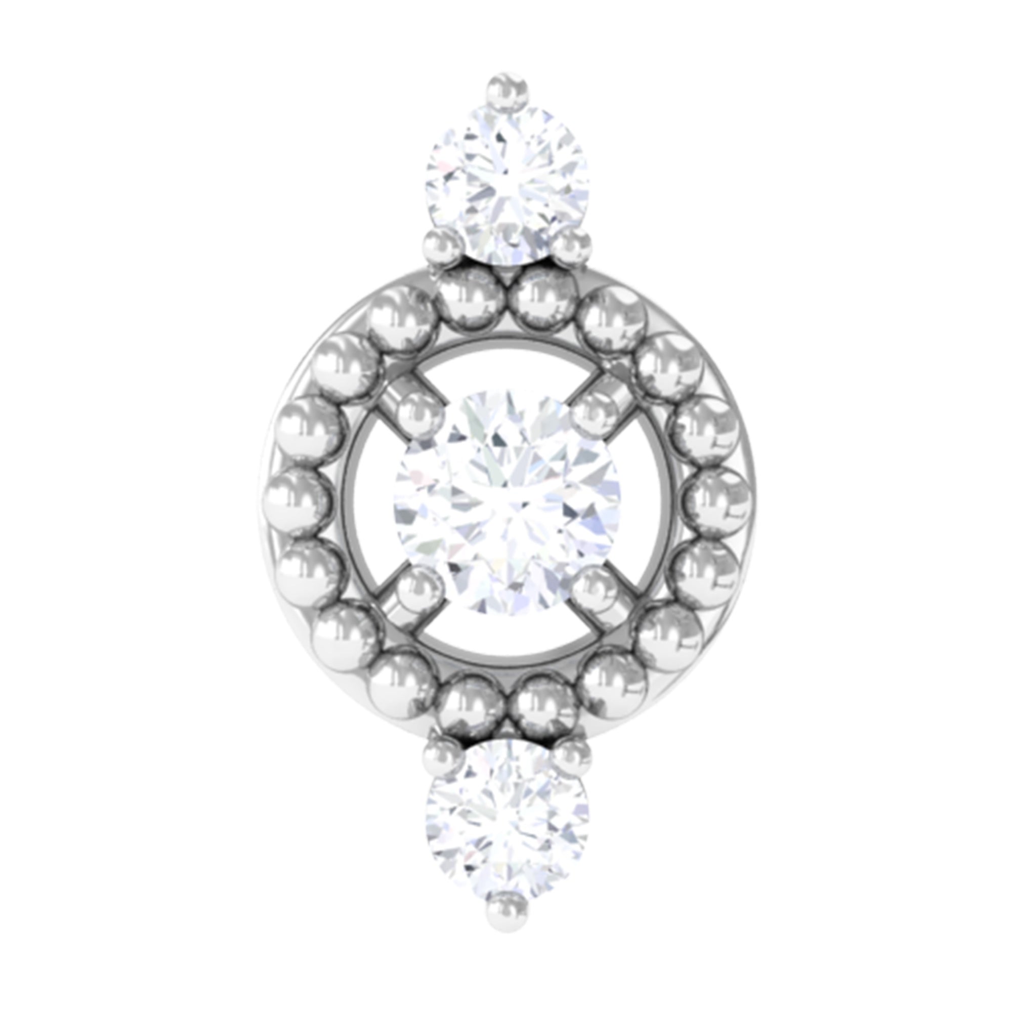 Unique Diamond Gothic Conch Earring for Women Natural - ( HI-SI ) - Rosec Jewels